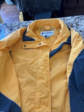 Columbia Yellow and Dark Gray Waterproof Shell Jacket